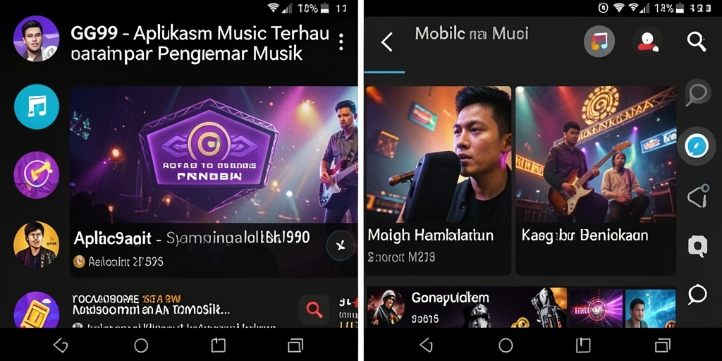 Tampilan permainan GG99 menunjukkan pengalaman mendengarkan musik yang seru.