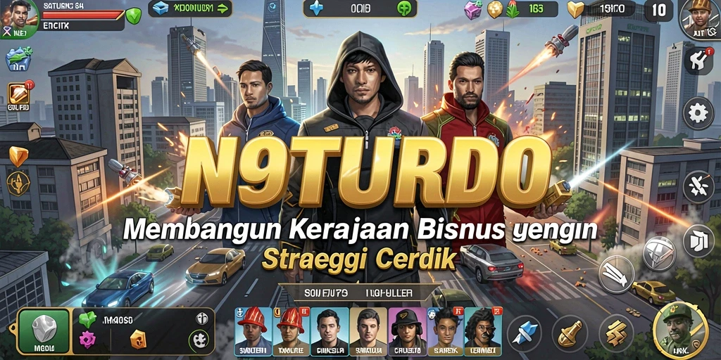 Tampilan gameplay N9TURBO yang menegangkan dan menantang.