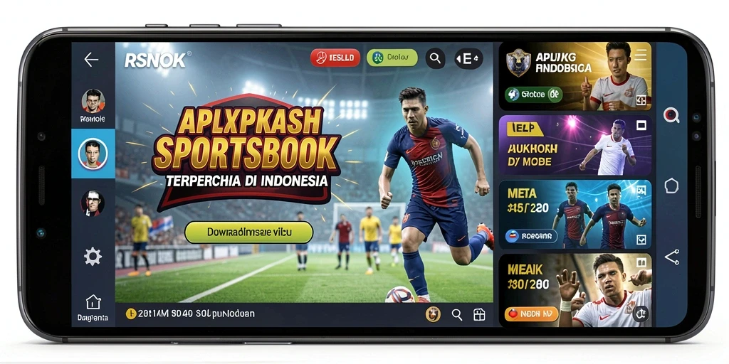 Tampilan utama RSNOK menampilkan berbagai pilihan taruhan olahraga.