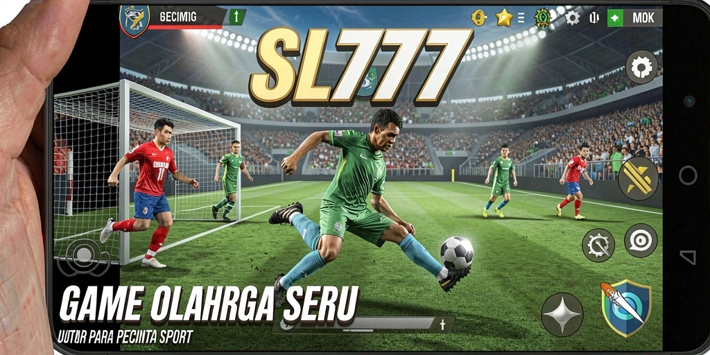 Screenshot menunjukkan aksi seru dalam game olahraga yang menegangkan.