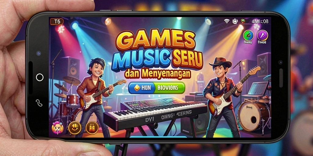 Screenshot gameplay T6 yang menunjukkan serunya bermain musik.