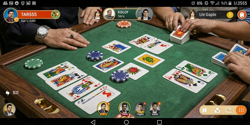 Tampilan gameplay Gaple yang seru dan interaktif.